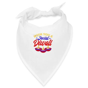 Diwali Hindus Sikh Fest der Lichter Geschenk - Bandana - Weiß - Vorne