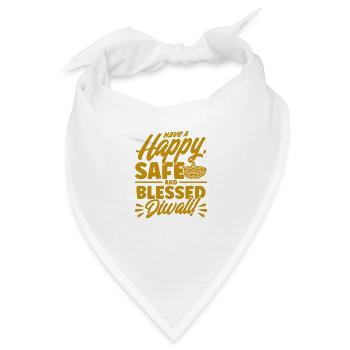 Diwali Hindus Sikh Fest der Lichter Geschenk - Bandana - Weiß - Vorne