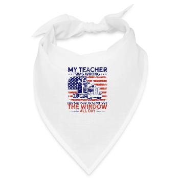 Sattelzug Sattelschlepper Fernfahrer Geschenk - Bandana - Weiß - Vorne