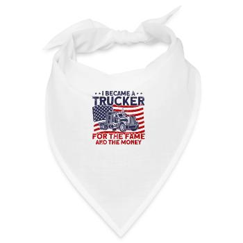 Trucker Sattelzug Fernfahrer Geschenk - Bandana - Weiß - Vorne