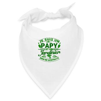 Gärtner Schrebergarten Gartenarbeit Geschenk - Bandana - Weiß - Vorne