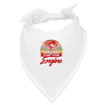 Autorennen Drag Racer Drag Race Geschenk - Bandana - Weiß - Vorne