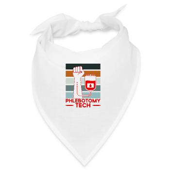 Phlebotomie Blutabnahme Phlebotomist Tech Geschenk - Bandana - Weiß - Vorne