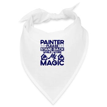 Bautenmaler Maler Farbe mischen Geschenk - Bandana - Weiß - Vorne