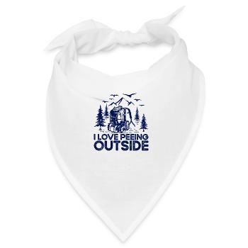 Draußen Wandern Fernweh Geschenk - Bandana - Weiß - Vorne