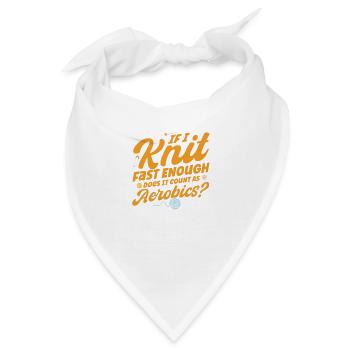 Stricken Lustiger Stricker Stricken Geschenk - Bandana - Weiß - Vorne