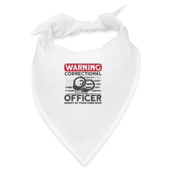 Handschellen Gefängniswärter Justizvollzugsbeamter - Bandana - Weiß - Vorne
