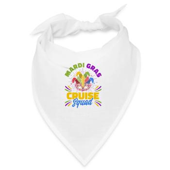 Mardi Gras Cruise Squad Mardi Gras Geschenk - Bandana - Weiß - Vorne