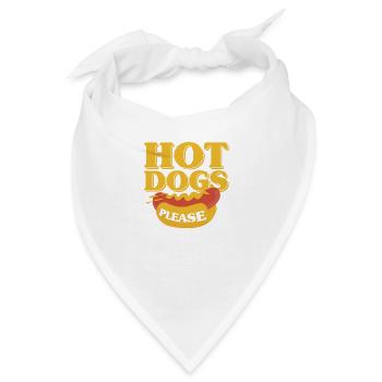 Hot Dogs bitte Hot Dog Geschenk - Bandana - Weiß - Vorne
