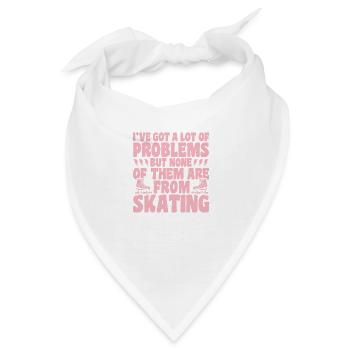 Rollerskates Keine Probleme vom Skaten Geschenk - Bandana - Weiß - Vorne