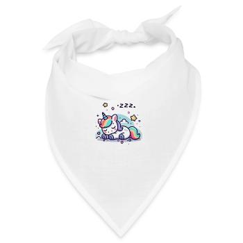 Cute Sleeping Baby Unicorn - Bandana - Weiß - Vorne