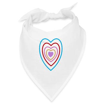 Herzen-Bild16 - Bandana - Weiß - Vorne