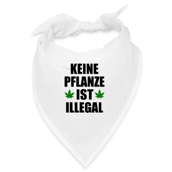 keine pflanze ist illegal - Bandana - Weiß - Vorne