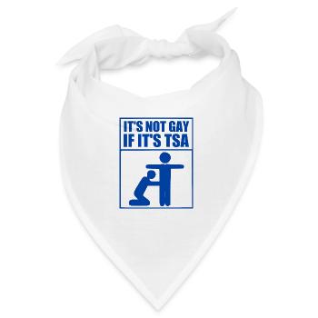 it's not gay if it's tsa - Bandana - Weiß - Vorne