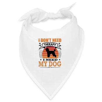 Pudel Mein Hund Retro Vintage Hunderasse - Bandana - Weiß - Vorne