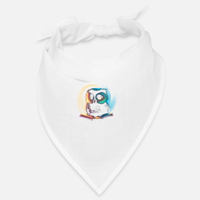 Nachteule Eule Eulen Vogel - Bandana - Weiß