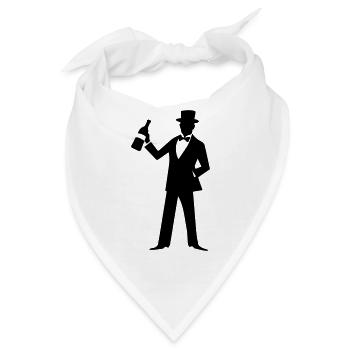 Betrunken Drunk Bachelor Saufen - Bandana - Weiß - Vorne
