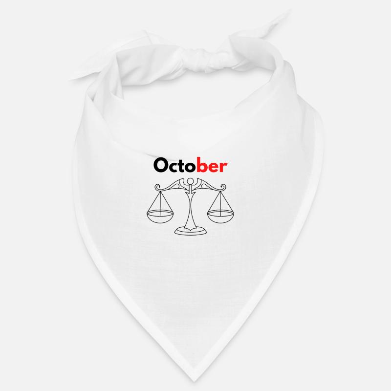 Month with his Astrological sign Libra/October Bandana