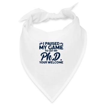Ich habe mein Spiel pausiert Doktor Geschenk - Bandana - Weiß - Vorne