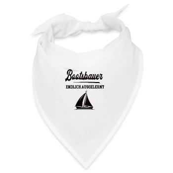 Bootsbauer Ausbildung Bestanden Azubi Bootsbau - Bandana - Weiß - Vorne
