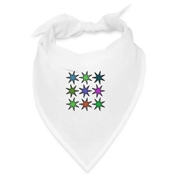 STERN. STERNE. STERN. STERNE. FEST. JAHRESTAG - Bandana - Weiß - Vorne