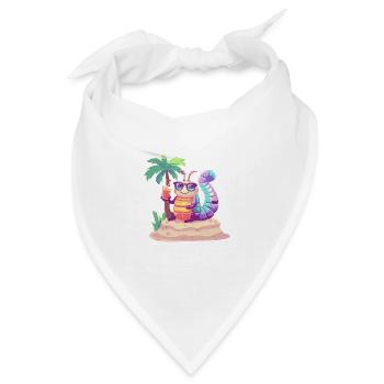 Wurm Sommer Urlaub - Bandana - Weiß - Vorne