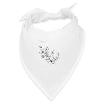 Blumenstrauß - Bandana - Weiß - Vorne