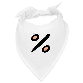 Prozent Symbol. % Zeichen. Handgezeichnet. - Bandana - Weiß - Vorne