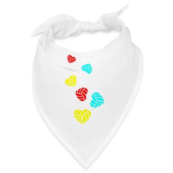 Volleyball herz - Bandana - Weiß - Vorne