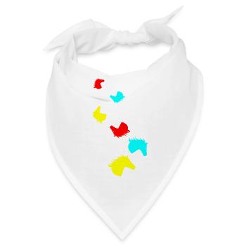Pferd Horse icon - Bandana - Weiß - Vorne