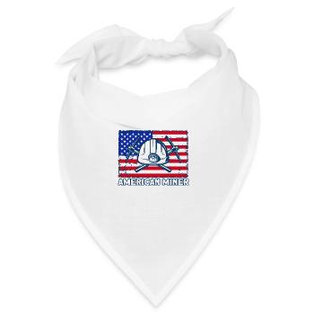 Steinkohlenbergmann Bergleute unter Tage Bergbau - Bandana - Weiß - Vorne