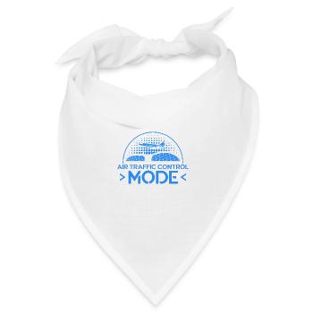 Luftverkehrskontrolle Fluglotse Flughafen Geschenk - Bandana - Weiß - Vorne