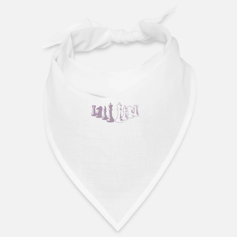Idées cadeaux pour joueurs d’échecs Échecs - Bandana - blanc