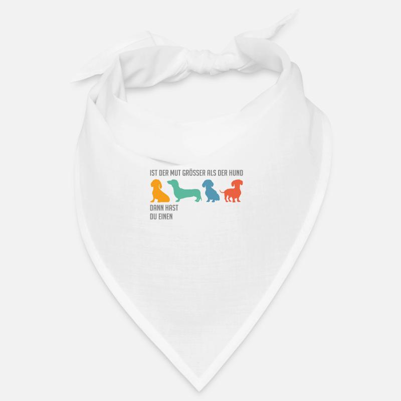 Dackel ist mutig, der Dackel hat ein großes Herz Bandana