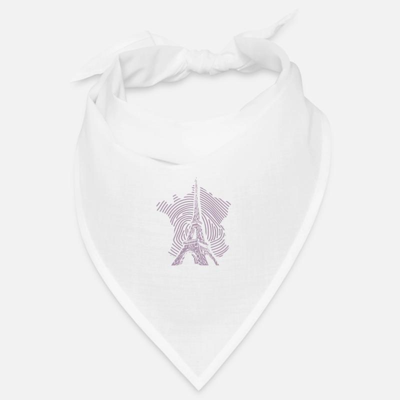 Tour Eiffel Silhouette Minimaliste Paris - Bandana - blanc