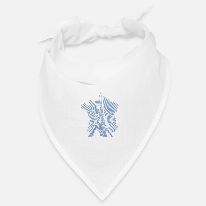 Bleu Tour Eiffel silhouette minimaliste Paris Bandana