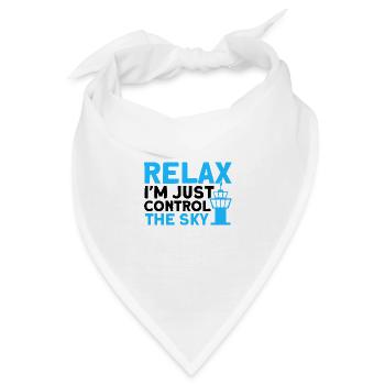 Luftverkehrskontrolle Fluglotse Flughafen Geschenk - Bandana - Weiß - Vorne