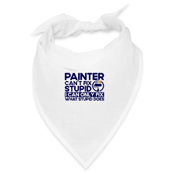 Farbe mischen Maler Dekorateur Geschenk - Bandana - Weiß - Vorne