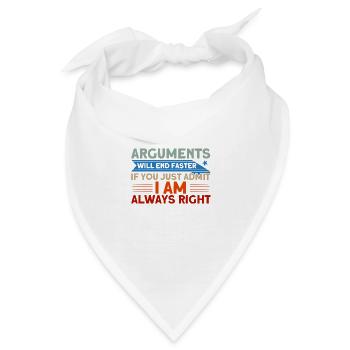 Ironie Sarkasmus Sarkastisch Geschenk - Bandana - Weiß - Vorne