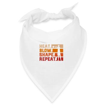 Glasblasen Glasbläser Glasbläser Geschenk - Bandana - Weiß - Vorne