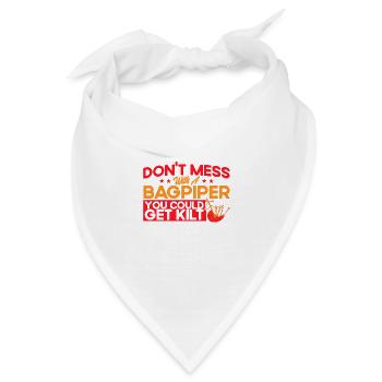 Dudelsäcke Schottische Dudelsäcke Dudelsackspieler - Bandana - Weiß - Vorne