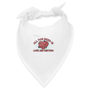 Stricken Stricken Liebhaber Stricken Geschenk - Bandana - Weiß - Vorne