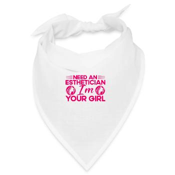 Maskenbildner Kosmetikerin Kosmetik Geschenk - Bandana - Weiß - Vorne