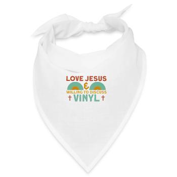Schallplatte Schallplattensammler LP-Sammler - Bandana - Weiß - Vorne