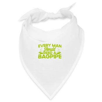 Dudelsack Dudelsackspieler Dudelsäcke Geschenk - Bandana - Weiß - Vorne