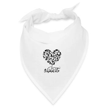 NAMASTE Yoga Herz (4) - Bandana - Weiß - Vorne