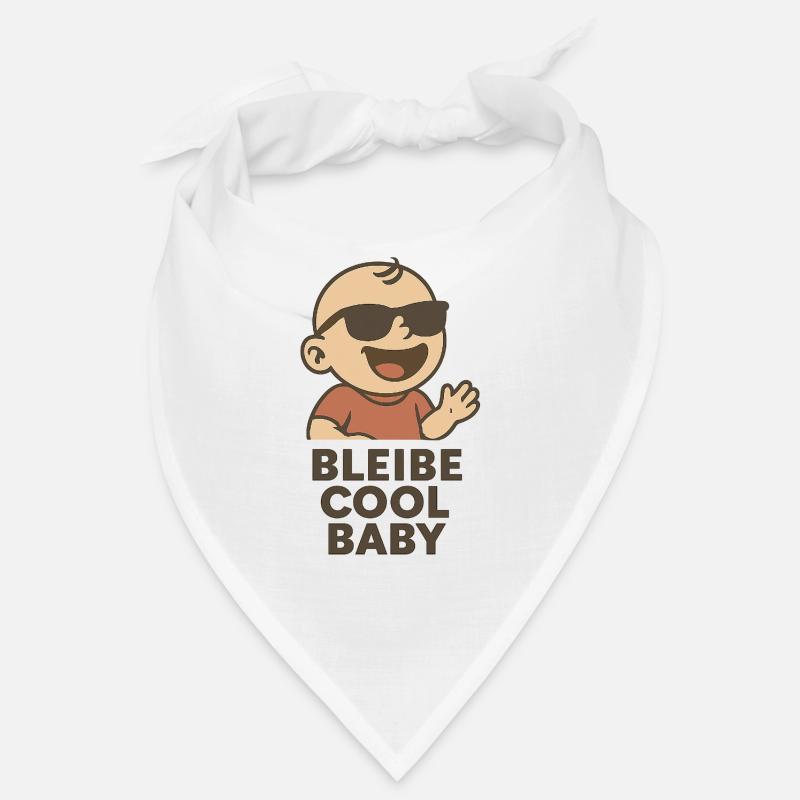 Bébé avec lunettes de soleil - Bandana - blanc