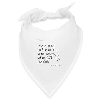 Segensspruch Glaube für Gläubige Taufe Gott Bibel - Bandana - Weiß - Vorne