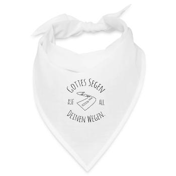 Gottes Segen Geschenk für Gläubige Christen Taufe - Bandana - Weiß - Vorne