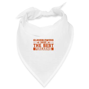 Glasarbeiter Glasblasen Glasbläser Geschenk - Bandana - Weiß - Vorne